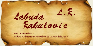 Labuda Rakulović vizit kartica